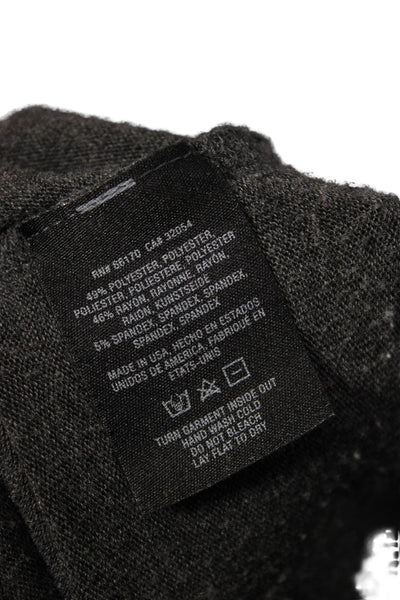 Michael Stars Women Sweater Dress Dark Gray Turtleneck Long Sleeve Size XS