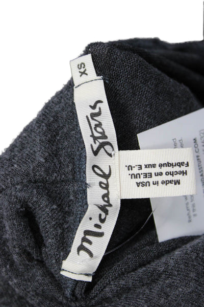 Michael Stars Women Sweater Dress Dark Gray Turtleneck Long Sleeve Size XS
