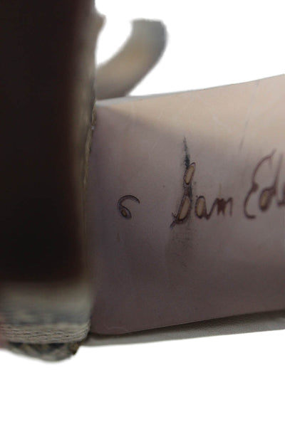 Sam Edelman Womens Leather Snakeskin Print Yoro Sandals Beige Size 6 Medium