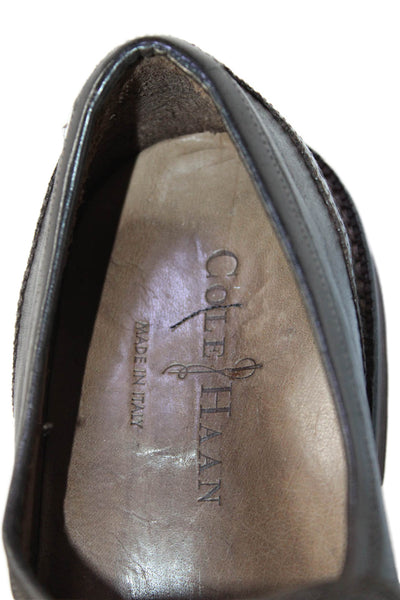 Cole Haan Mens Leather Tassel Detail Slip On Loafers Shoes Brown Size 8