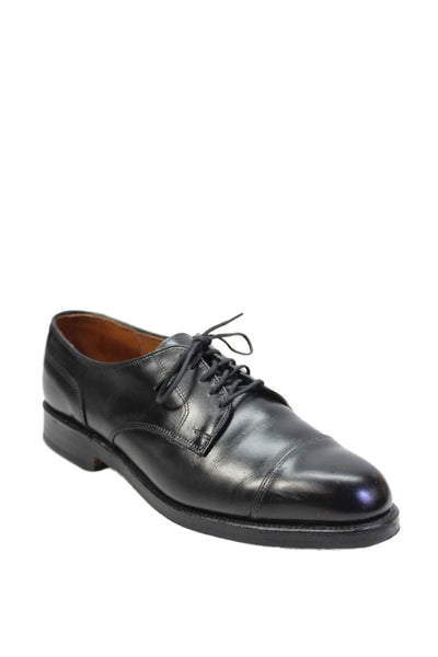 Allen Edmonds Mens Leather Cap Toe Lace Up Oxford Shoes Black Size 8.5
