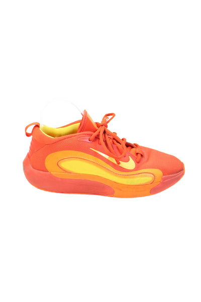 Nike Boys Lace Up Logo Knit IsoFly Grade School Sneakers Orange Size 7