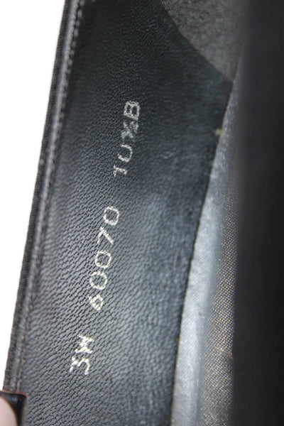 Stuart Weitzman Womens Slip On Block Heel Square Toe Jenny Pumps Black Size 10.5