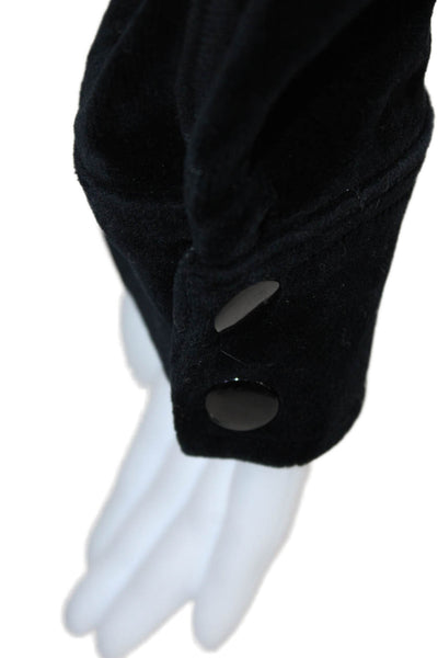 Juicy Couture Womens Bomber Jacket Black High Neck Long Sleeve Size S