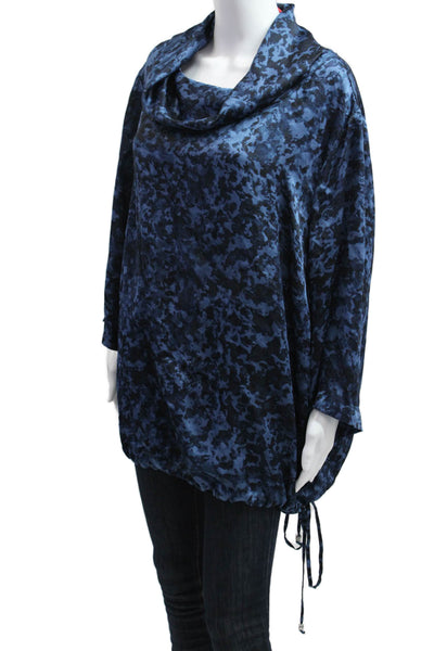Michael Michael Kors Womens Tunic Blouse Dark Blue Camouflage 3/4 Sleeve Size 3X