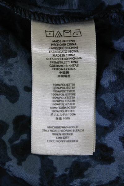 Michael Michael Kors Womens Tunic Blouse Dark Blue Camouflage 3/4 Sleeve Size 3X