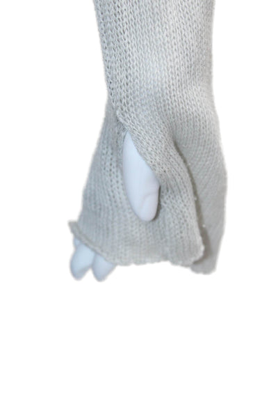 Zara Womens Pullover Sweater Beige 100% Cotton Round Neck Long Sleeve Size L