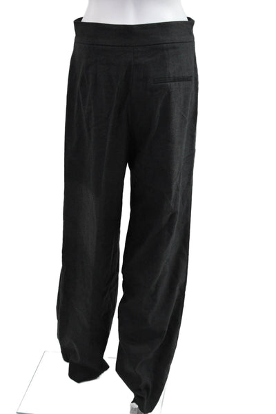 Zara Womens Dress Pants Black Zip Classic Size M