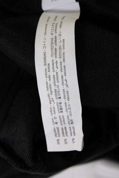 Zara Womens Dress Pants Black Zip Classic Size M