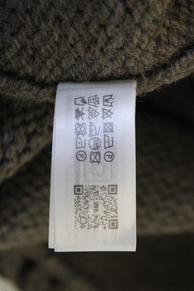 Zara Women Sweater Dress Brown Turtleneck Long Sleeve Knee Length Wool Size XS