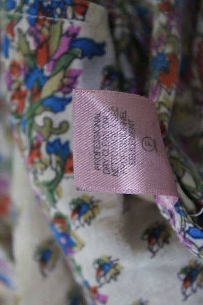 Calypso Saint Barth Women Cropped Ankle Floral Drawstring Cotton Pants Size L