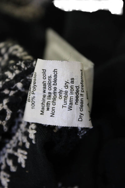 Madewell Women Black Geometric Tunic Blouse 3/4 Sleeve Cotton Bohemian Size L