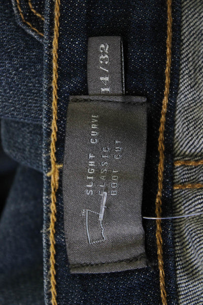 Levi's Womens Bootcut Jeans Dark Blue High Rise Button 30 Inseam Size 32