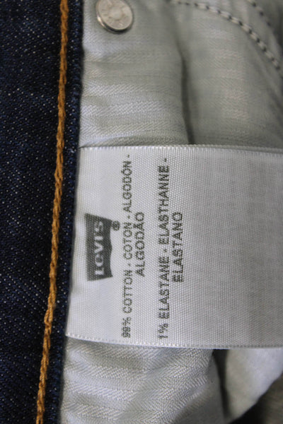 Levi's Womens Bootcut Jeans Dark Blue High Rise Button 30 Inseam Size 32