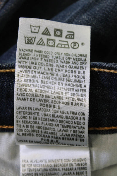 Levi's Womens Bootcut Jeans Dark Blue High Rise Button 30 Inseam Size 32