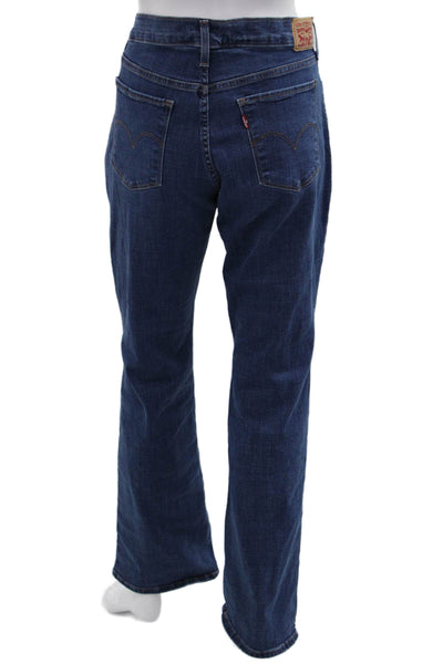Levi's Women Straight Jeans Dark Blue High Rise Button Fly Size 31