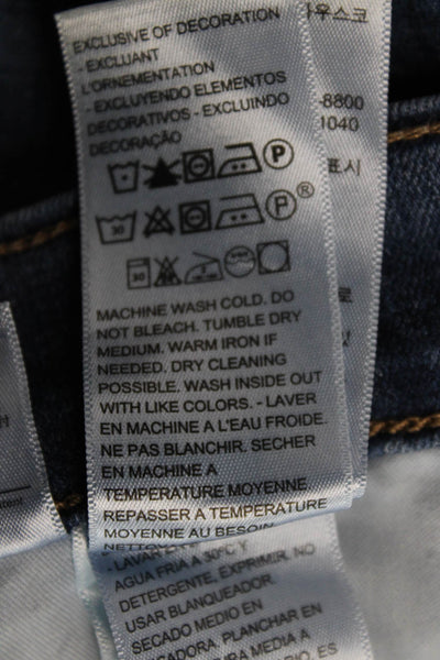 Levi's Women Straight Jeans Dark Blue High Rise Button Fly Size 31