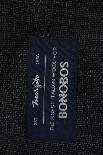 Bonobos Men Dark Gray 100% Wool Suit Jacket Button Collared Classic Size 42
