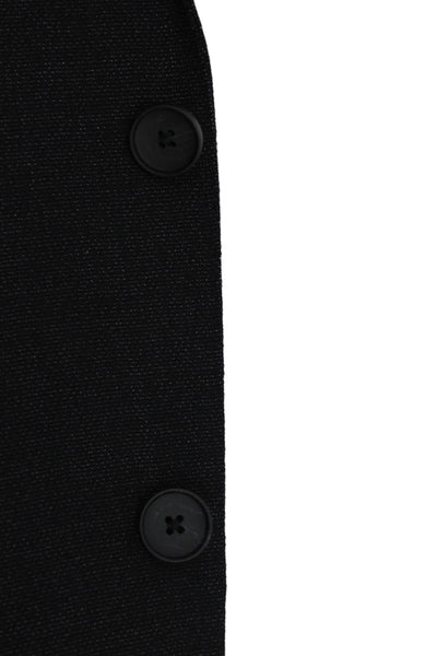 Boss Hugo Boss Mens Suit Jacket Black Virgin Wool Collared Button Size 40