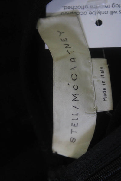 Stella McCartney Women Bodycon Pencil Dress Black Long Sleeve Zip Size 40