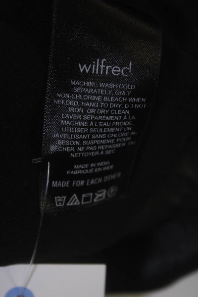 Wilfred Womens Biker Vest Black Button V Neck Sleeveless Polyester Size 6