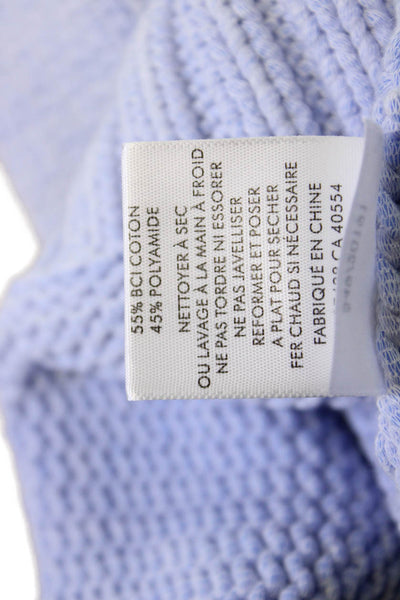 White + Warren Womens Light Blue V Neck Sleeveless Sweater Vest Size M