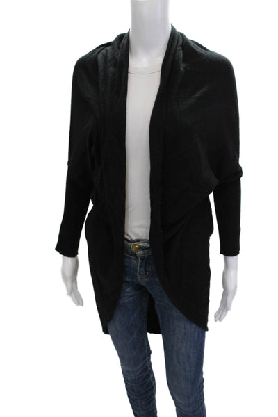 Moth Women Cardigan Black Solid Long Sleeve Viscose Cashmere Blend Size M