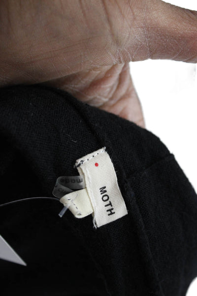 Moth Women Cardigan Black Solid Long Sleeve Viscose Cashmere Blend Size M