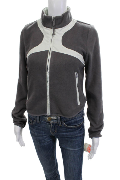 FP Movement Women Windbreaker Dark Gray High Neck Long Sleeve Zip Size XS