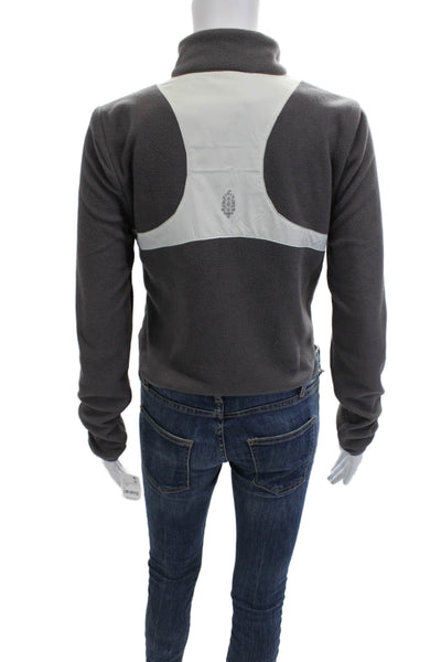 FP Movement Women Windbreaker Dark Gray High Neck Long Sleeve Zip Size XS