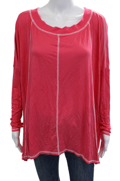 FP Movement Womens Boho Tunic Long Sleeve Pink Viscose Size S