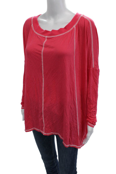 FP Movement Womens Boho Tunic Long Sleeve Pink Viscose Size S