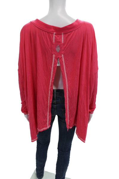 FP Movement Womens Boho Tunic Long Sleeve Pink Viscose Size S