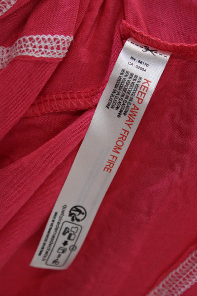 FP Movement Womens Boho Tunic Long Sleeve Pink Viscose Size S