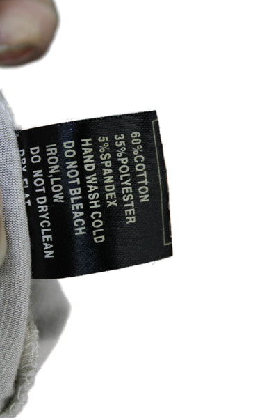 Pol Women Tunic Blouse Beige Long Sleeve Bohemian 60% Cotton Size M