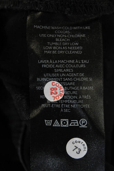 We The Free Womens Black Button Pants 70s Solid Cotton Viscose Elastane Size 26