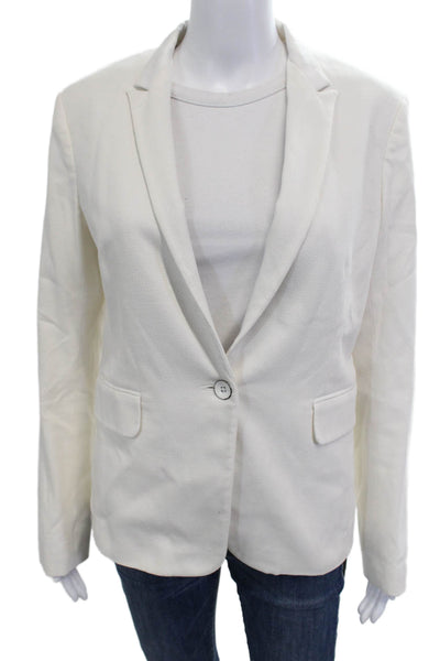 Rag & Bone Womens Blazer White Collared Long Sleeve Solid Size 8