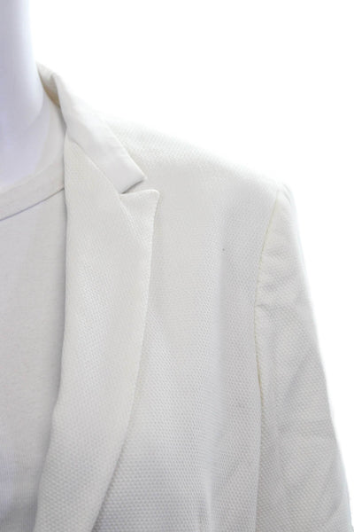 Rag & Bone Womens Blazer White Collared Long Sleeve Solid Size 8
