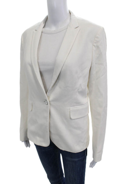 Rag & Bone Womens Blazer White Collared Long Sleeve Solid Size 8