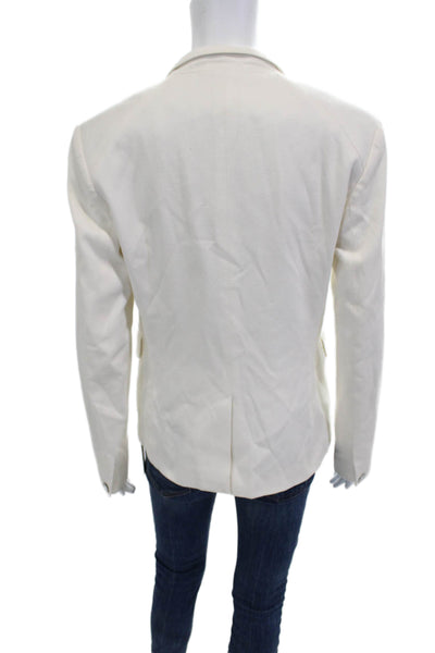 Rag & Bone Womens Blazer White Collared Long Sleeve Solid Size 8
