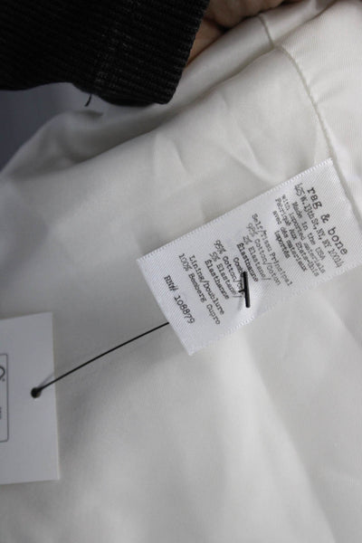 Rag & Bone Womens Blazer White Collared Long Sleeve Solid Size 8