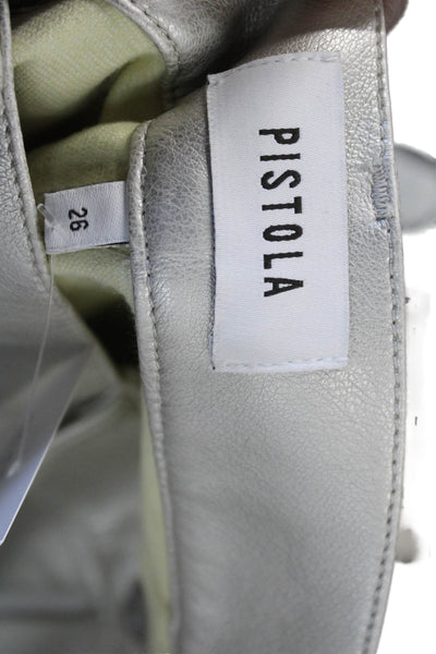 Pistola Womens Cropped Gray Polyurethane Pants Size 25