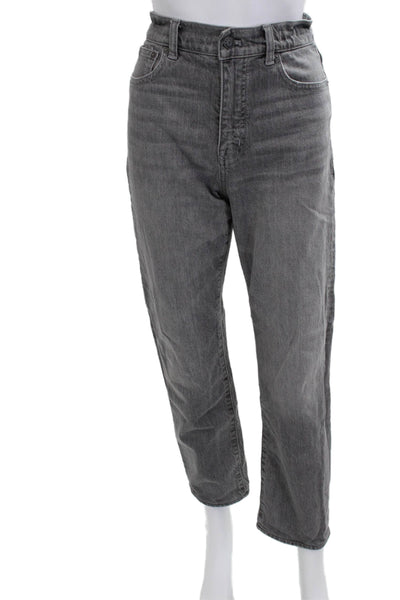 Madewell Womens Gray High Rise Cropped Mom Jeans Size 25