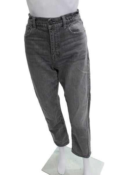 Madewell Womens Gray High Rise Cropped Mom Jeans Size 25