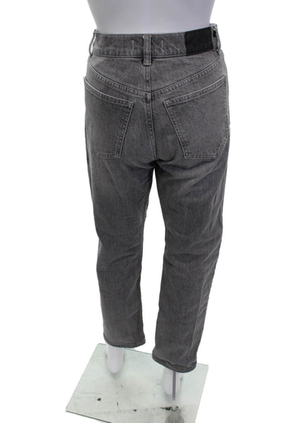 Madewell Womens Gray High Rise Cropped Mom Jeans Size 25