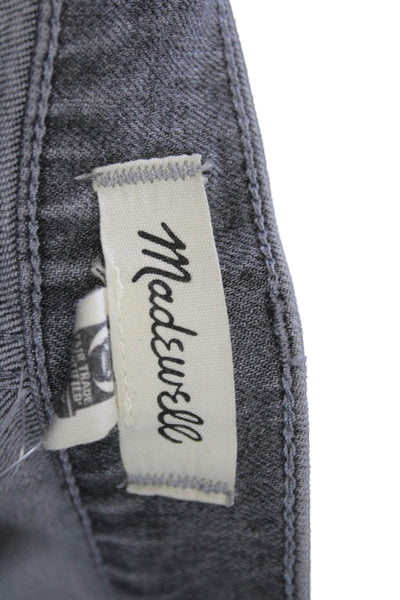 Madewell Womens Gray High Rise Cropped Mom Jeans Size 25