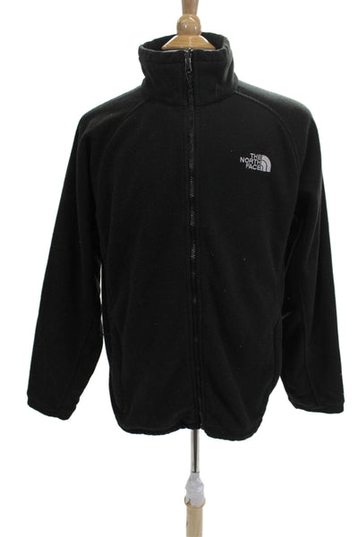 The North Face Mens Windbreaker Black High Neck Zip Long Sleeve Size L