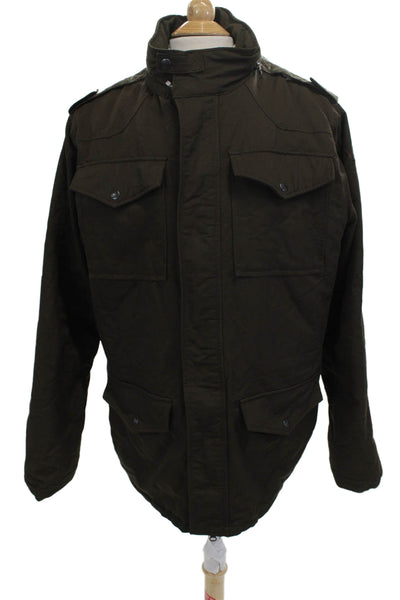 I. Spiewak & Sons Mens Military Jacket Brown Button High Neck Size XL