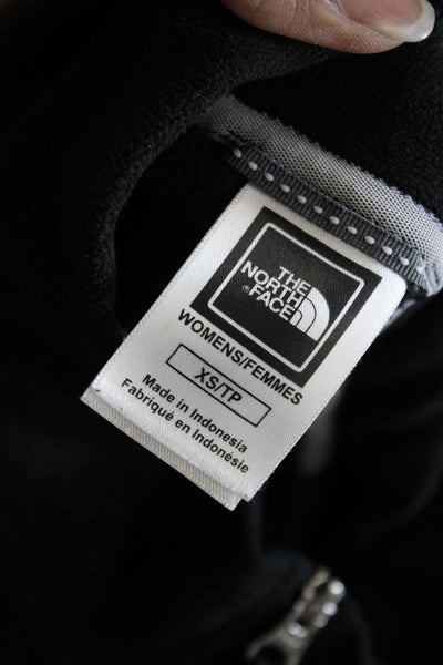The North Face Womens Black Windbreaker Mock Neck Full Zip Size XS