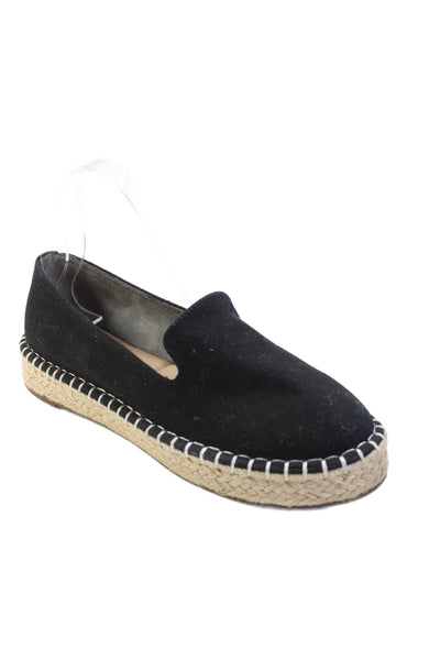 Joie Womens Slip On Canvas Espadrilles Loafers Black Size 7.5